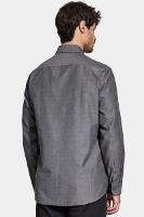 Camisa Aramis Manga Longa Algodão Misto Chumbo - 3