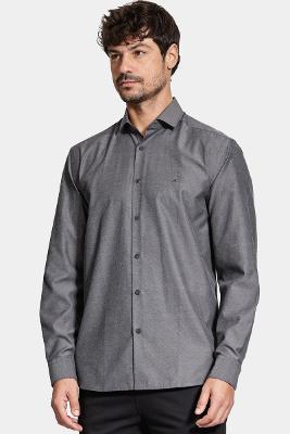 Camisa Aramis Manga Longa Algodão Misto Chumbo
