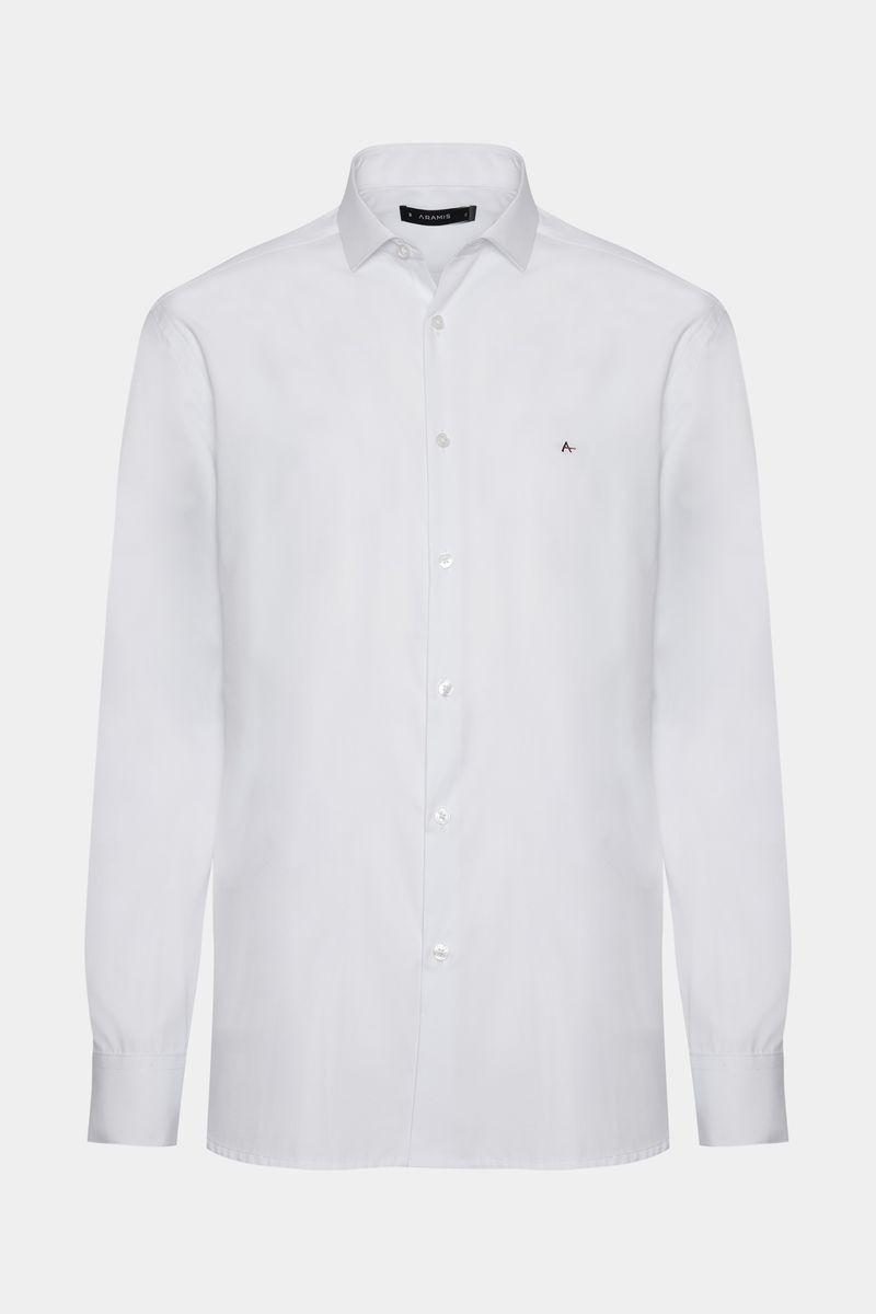 Camisa Aramis Manga Longa Algodão Misto Branco - 4