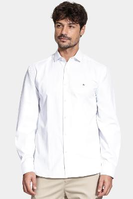 Camisa Aramis Manga Longa Algodão Misto Branco