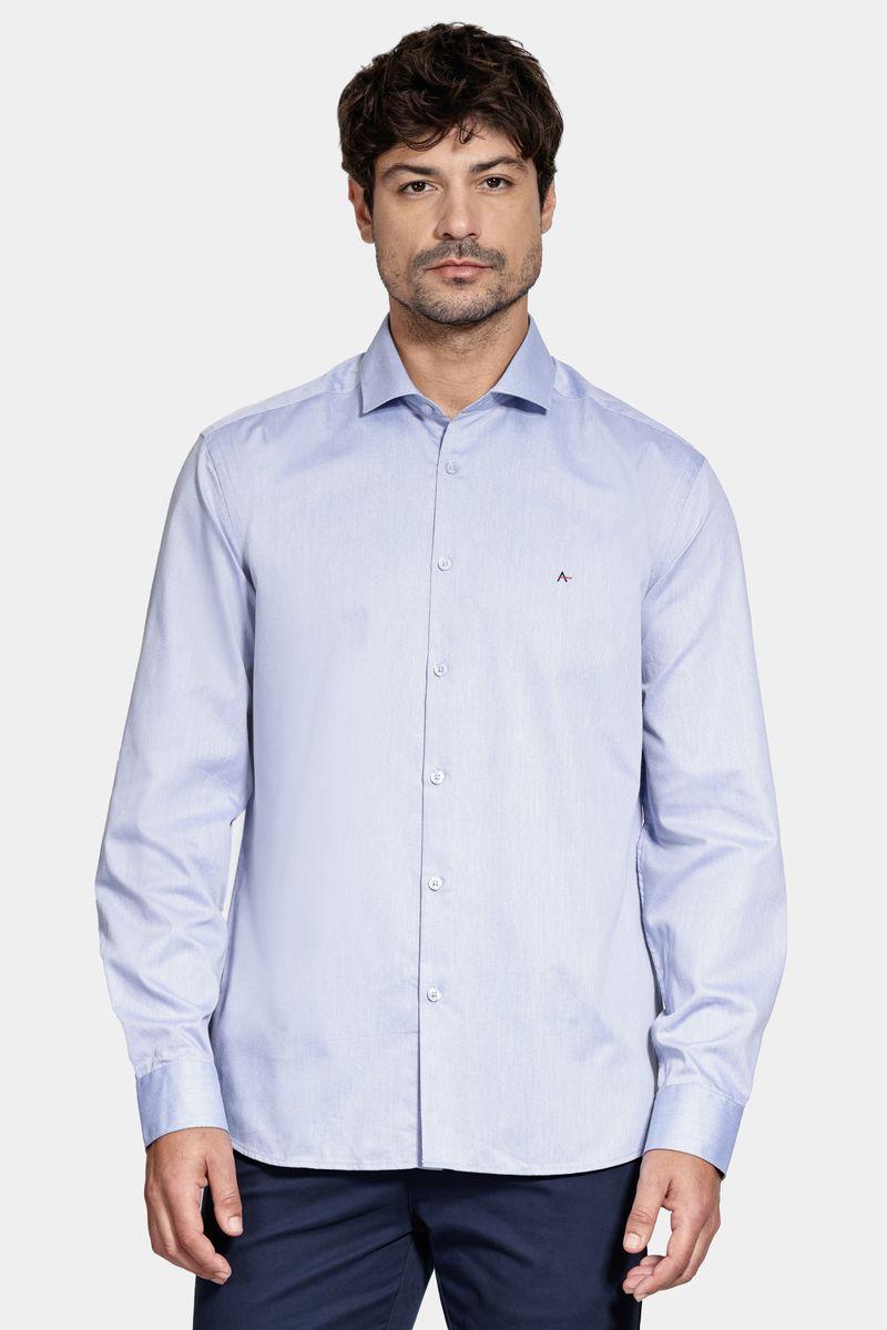 Camisa Aramis Manga Longa Algodão Misto Azul Escuro - 1