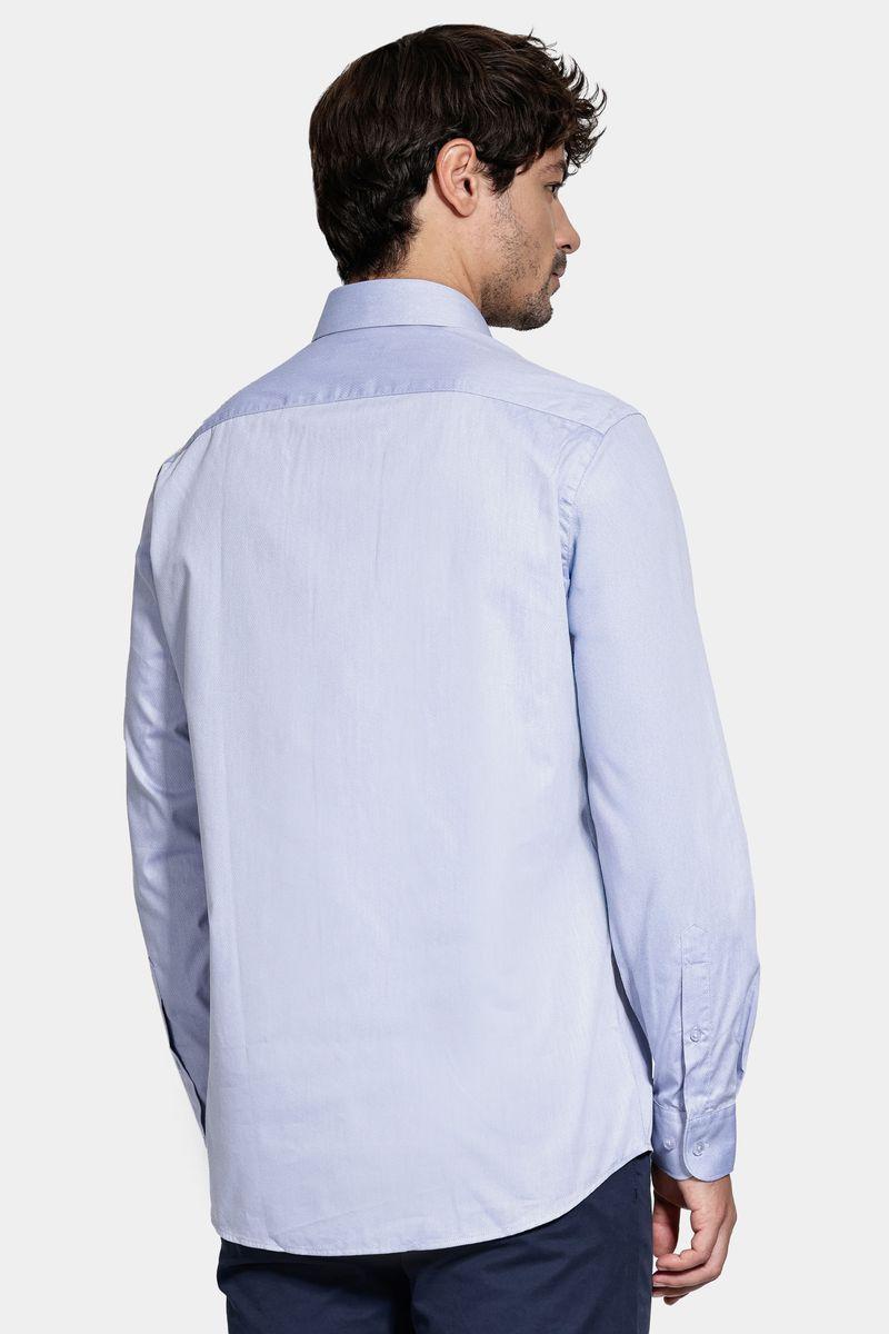 Camisa Aramis Manga Longa Algodão Misto Azul Escuro - 3
