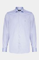 Camisa Aramis Manga Longa Algodão Misto Azul Escuro