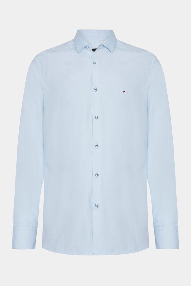 Camisa Aramis Manga Longa Algodão Misto Azul - 4