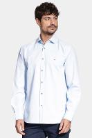 Camisa Aramis Manga Longa Algodão Misto Azul - 1