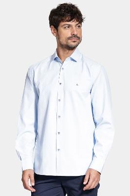 Camisa Aramis Manga Longa Algodão Misto Azul