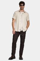 Camisa Aramis Manga Curta Slim Malha Mista Italiana Caqui - 2