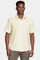 Camisa Aramis Manga Curta Regular Linho Algodão Amarelo - 1