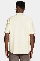 Camisa Aramis Manga Curta Regular Linho Algodão Amarelo - 3