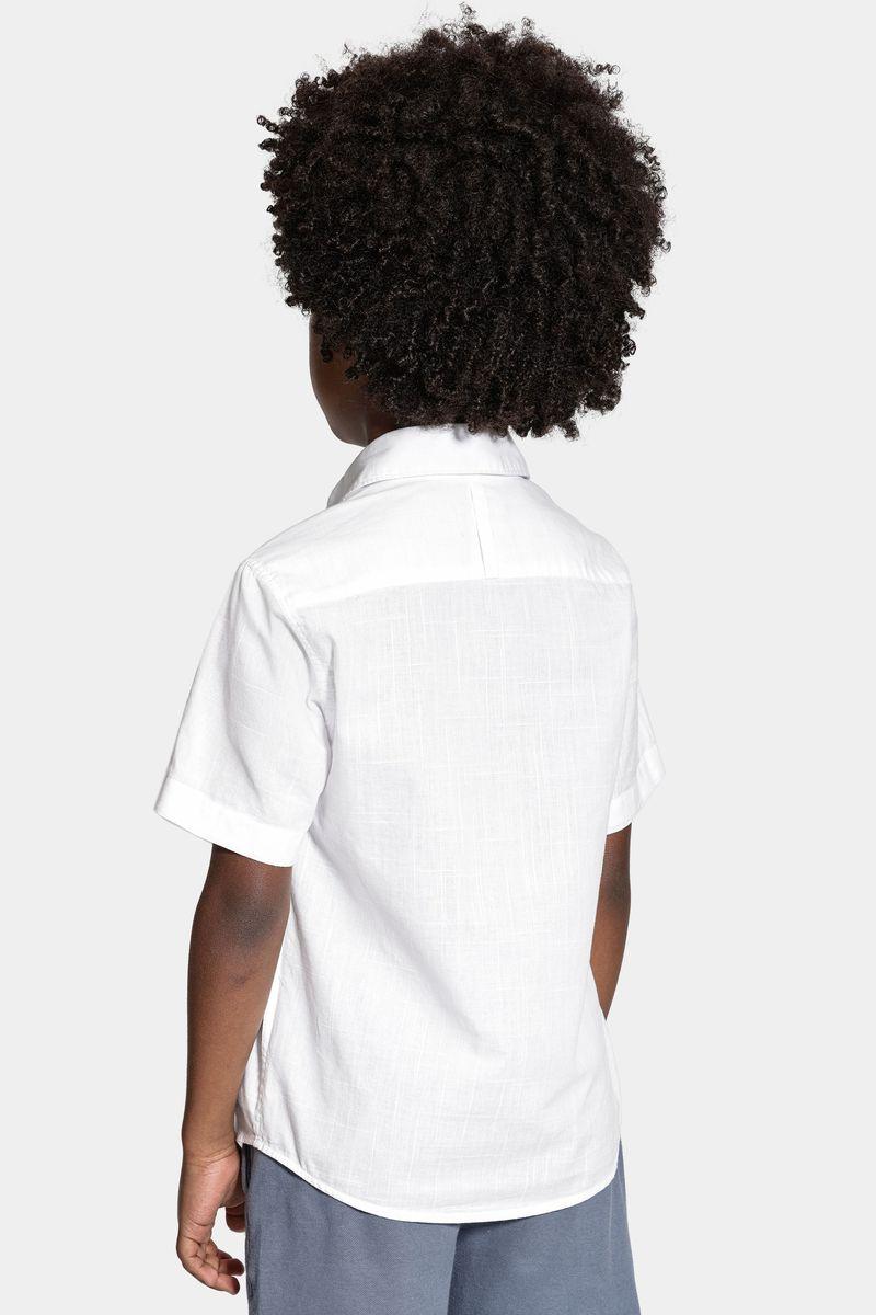 Camisa Aramis Infantil Manga Curta Flamê Bosco Branco - 3