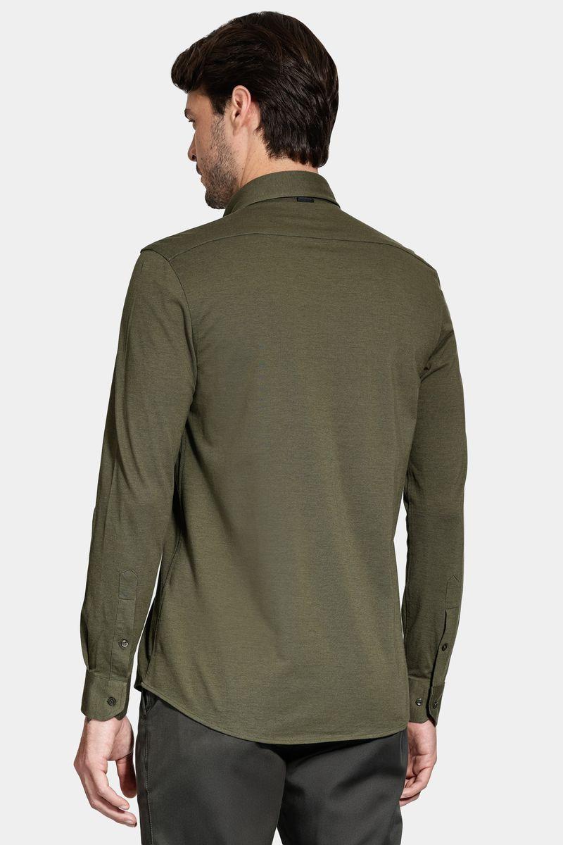 Camisa Aramis Manga Longa Slim Piquet de Malha Verde - 3