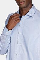 Camisa Aramis Manga Longa Maquinetada Stretch Azul - 3