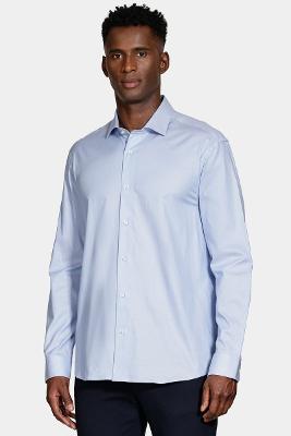 Camisa Aramis Manga Longa Maquinetada Stretch Azul