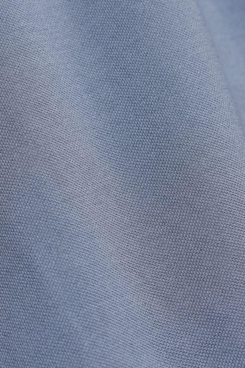 Camisa Aramis Manga Longa Slim Piquet de Malha Azul Médio - 5