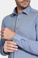 Camisa Aramis Manga Longa Slim Piquet de Malha Azul Médio - 2