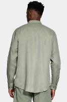 Camisa Aramis Manga Longa Slim em Linho Irlandês Verde - 4