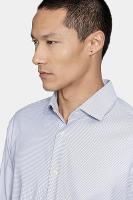 Camisa Aramis Manga Longa Regular Branco e Azul - 2