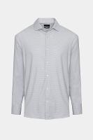 Camisa Aramis Manga Longa Regular Branco e Azul