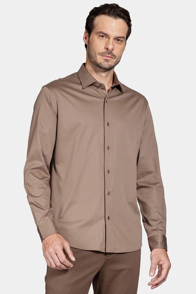 Camisa Aramis Manga Longa Slim Algodão Seda Charuto - 1