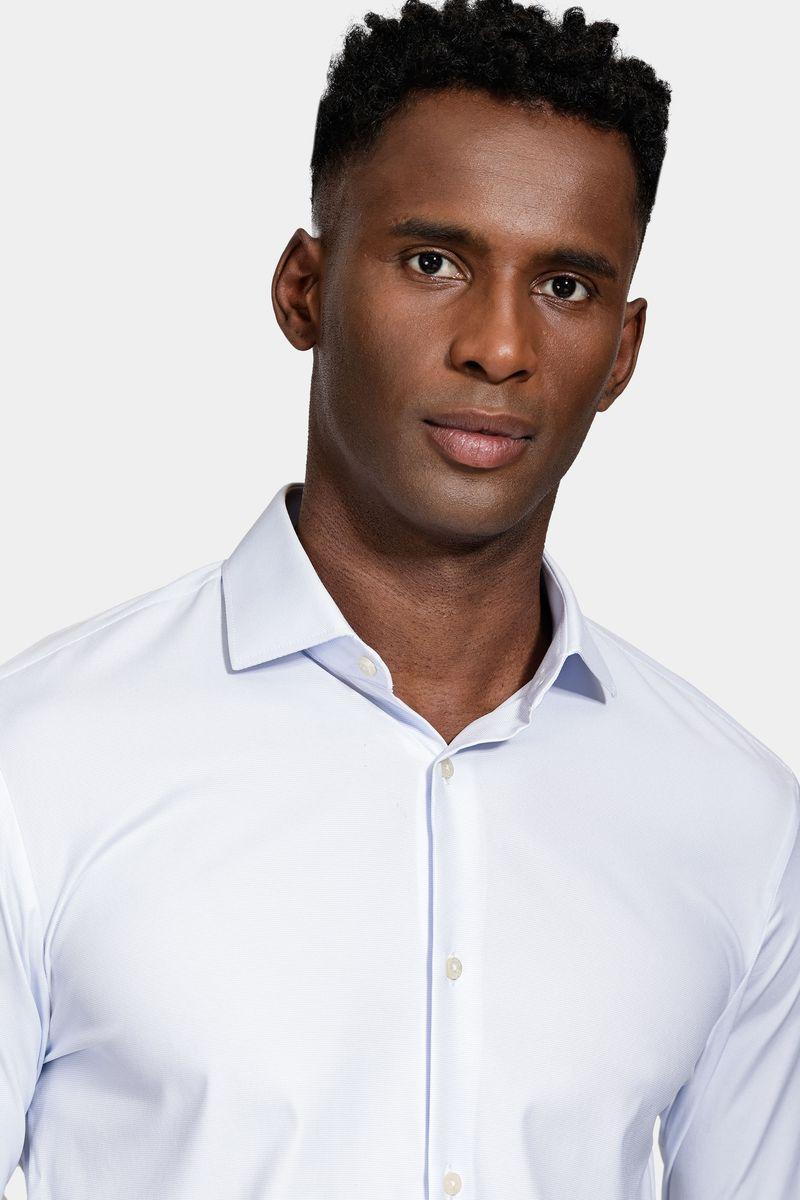Camisa Aramis Manga Longa Regular Liso Azul e Branco - 3