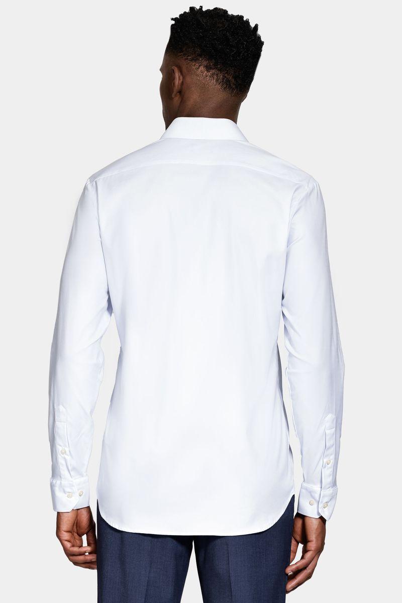 Camisa Aramis Manga Longa Regular Liso Azul e Branco - 4