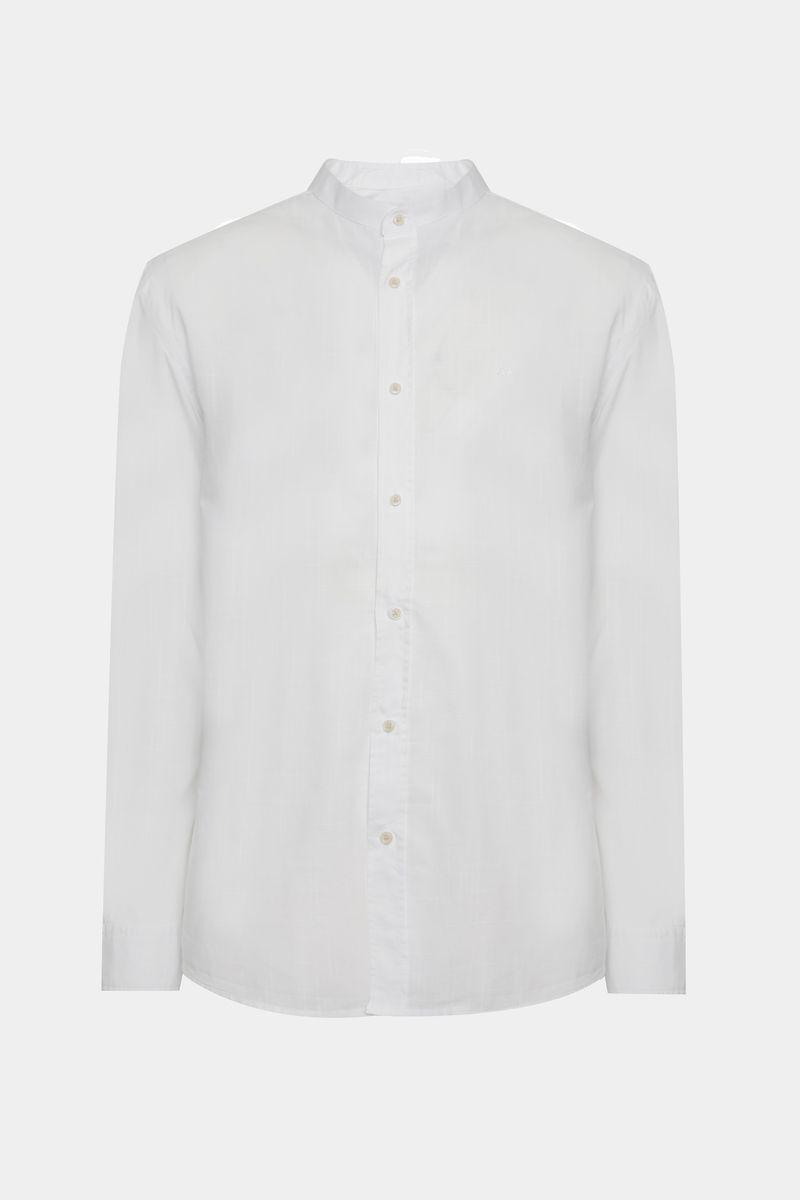 Camisa Aramis Manga Longa Regular Algodão Flame Branco - 1