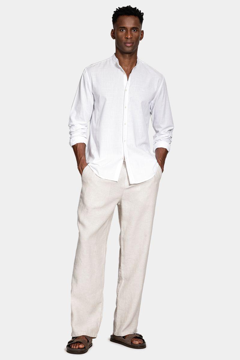 Camisa Aramis Manga Longa Regular Algodão Flame Branco - 2