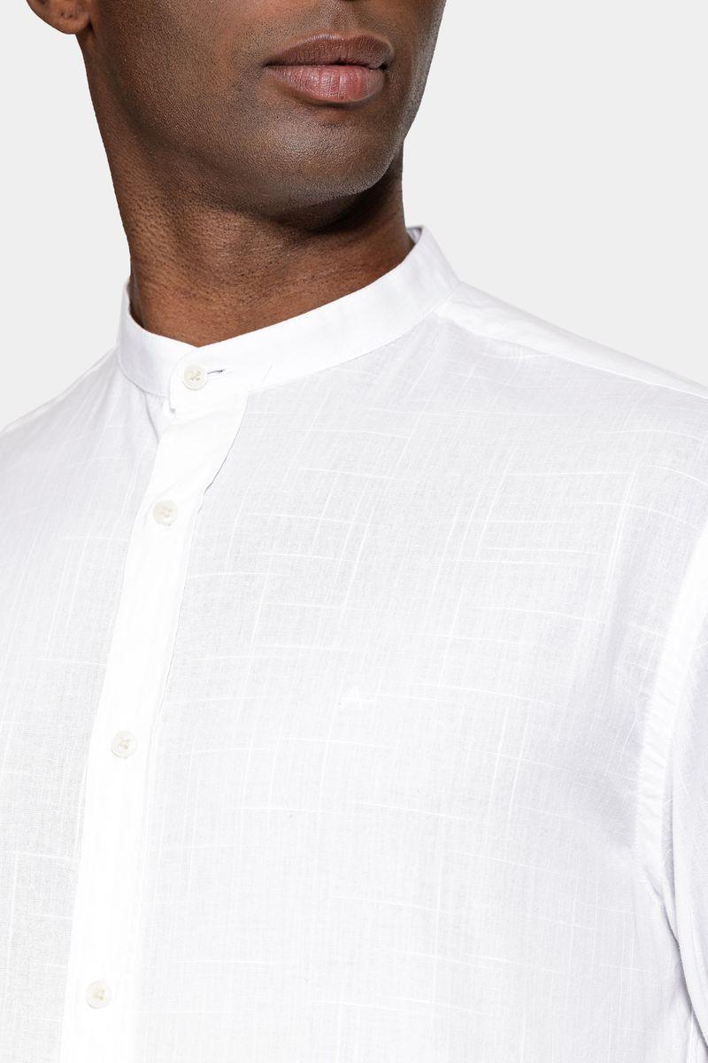 Camisa Aramis Manga Longa Regular Algodão Flame Branco - 3