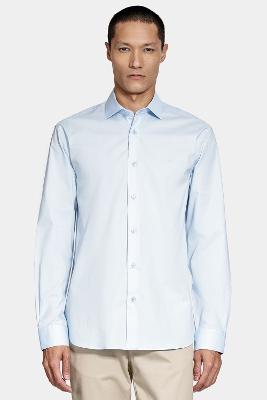 Camisa Aramis Slim Tricoline Algodão Manga Longa Azul