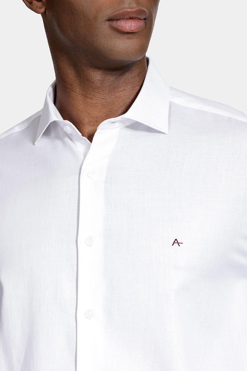 Camisa Aramis Slim Algodão Tricoline Manga Longa Branco - 4