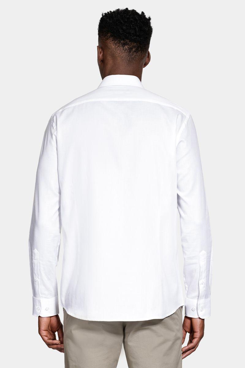 Camisa Aramis Slim Algodão Tricoline Manga Longa Branco - 5