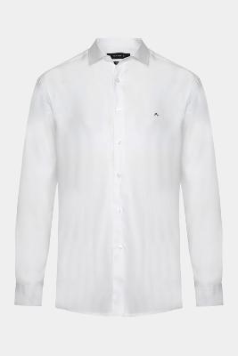 Camisa Aramis Slim Algodão Tricoline Manga Longa Branco