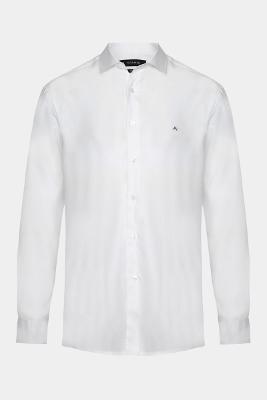 Camisa Aramis Slim Algodão Tricoline Manga Longa Branco