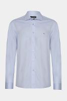 Camisa Aramis Slim Algodão Tricoline Manga Longa Azul - 1