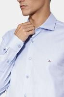 Camisa Aramis Slim Algodão Tricoline Manga Longa Azul