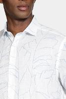 Camisa Aramis Regular Algodão Manga Curta Branco e Azul - 2