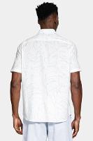 Camisa Aramis Regular Algodão Manga Curta Branco e Azul - 3