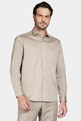 Camisa Aramis Manga Longa Tech Cotton Blend Caqui