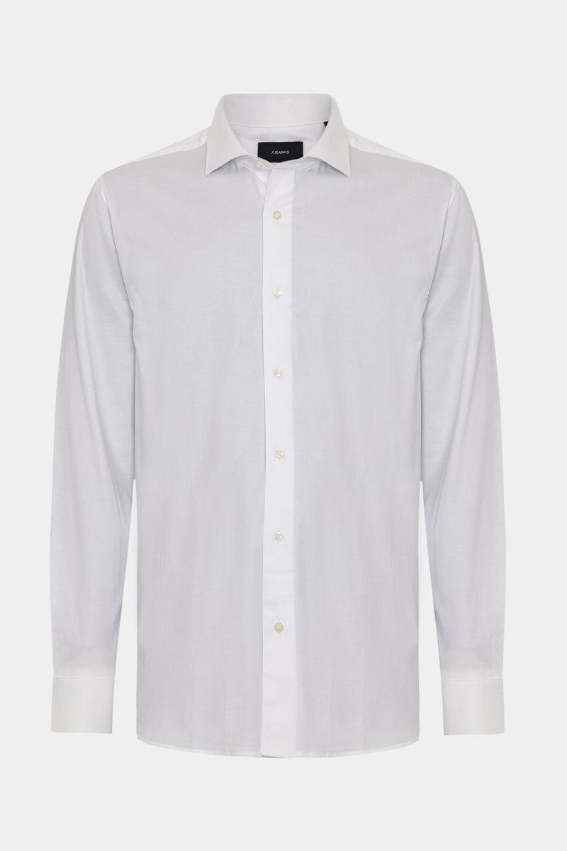 Camisa Aramis Manga Longa Maquinetada Stretch Branco - 4