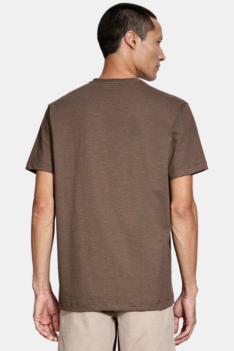 Camiseta Aramis Algodão Flamê Manga Curta Caqui - 3