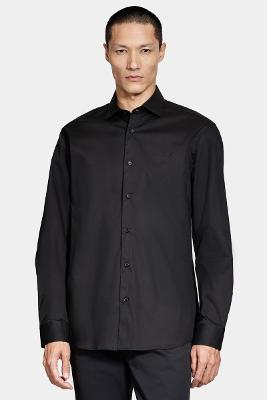 Camisa Aramis Slim Tricoline Algodão Manga Longa Preto