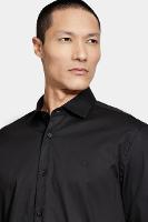 Camisa Aramis Slim Tricoline Algodão Manga Longa Preto - 3