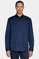 Camisa Aramis Slim Tricoline Algodão Manga Longa Marinho - 1