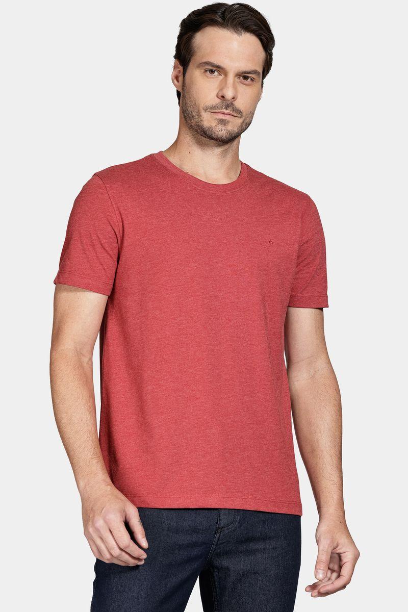Camiseta Aramis Manga Curta Algodão Básica Vermelho - 1