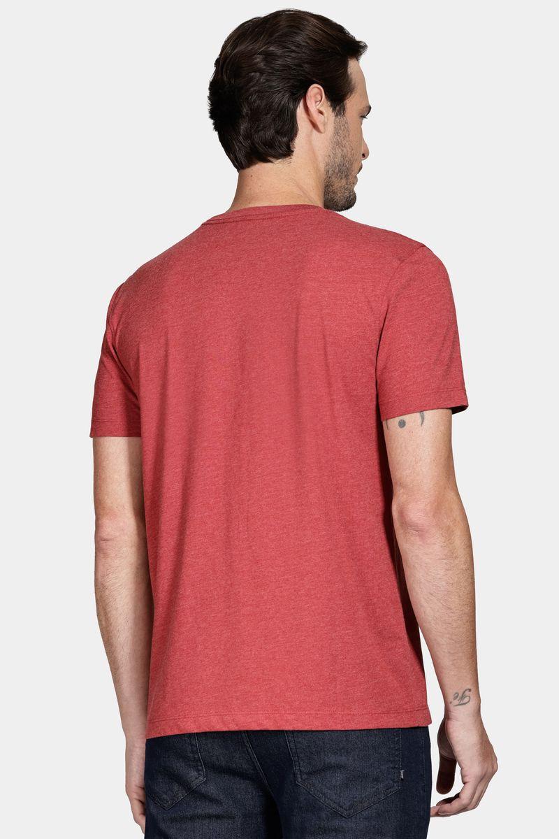 Camiseta Aramis Manga Curta Algodão Básica Vermelho - 3