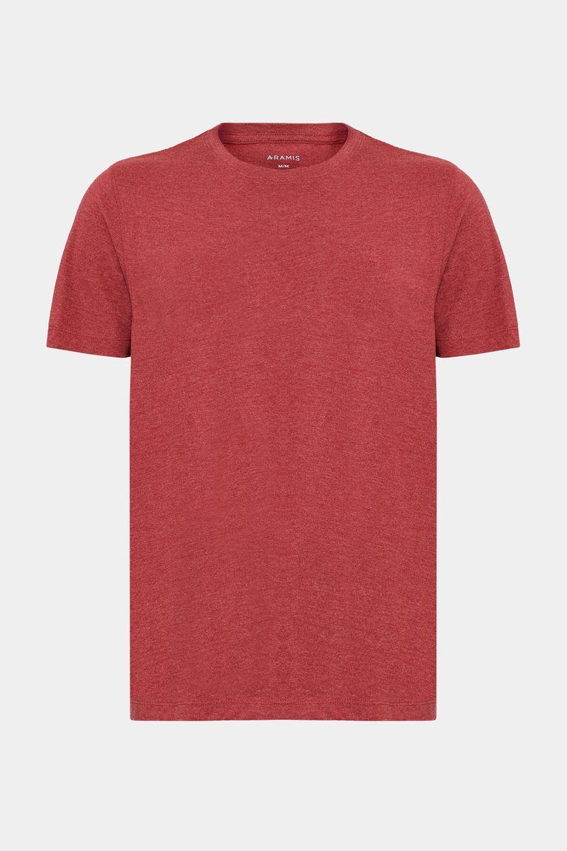 Camiseta Aramis Manga Curta Algodão Básica Vermelho - 4