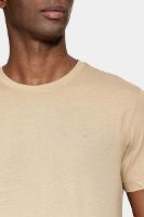 Camiseta Aramis Manga Curta Algodão Básica Areia - 3