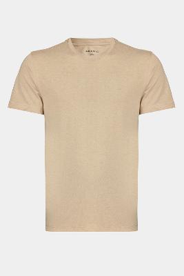 Camiseta Aramis Manga Curta Algodão Básica Areia