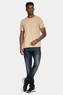 Camiseta Aramis Manga Curta Algodão Básica Areia