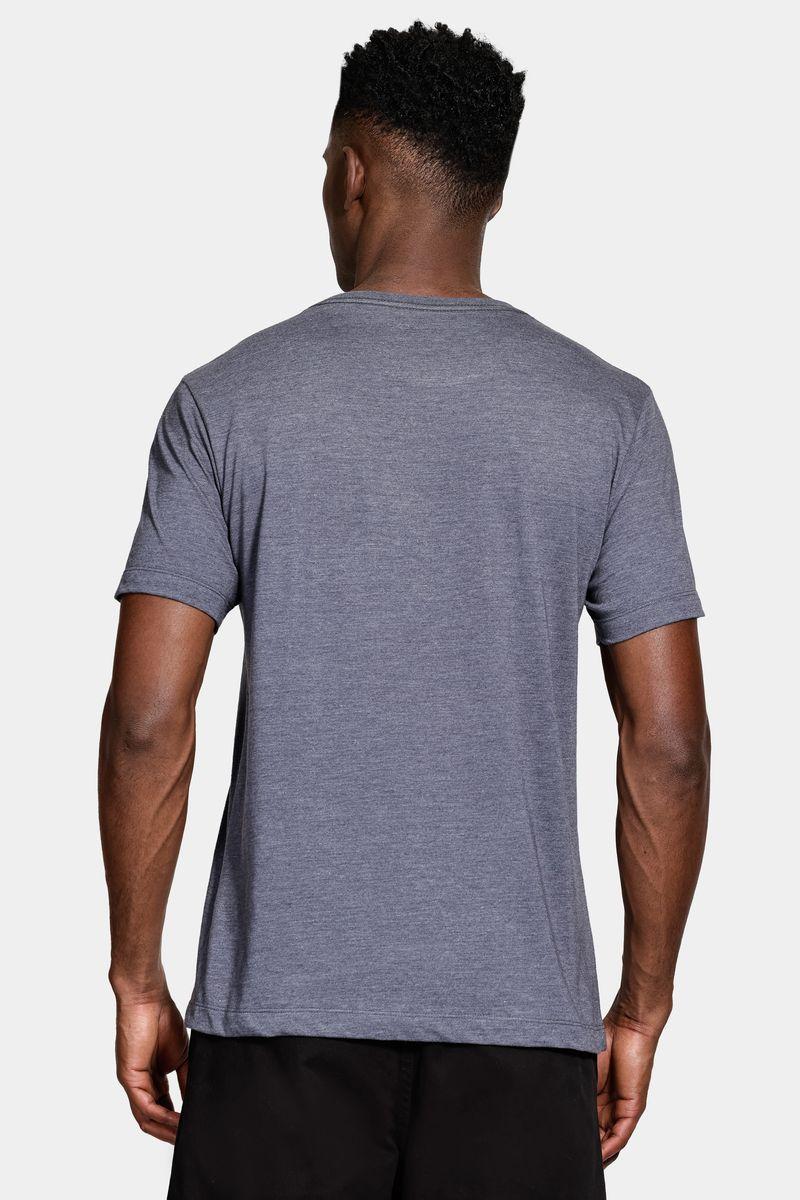 Camiseta Aramis Malha Mescla Manga Curta Básica Marinho - 3